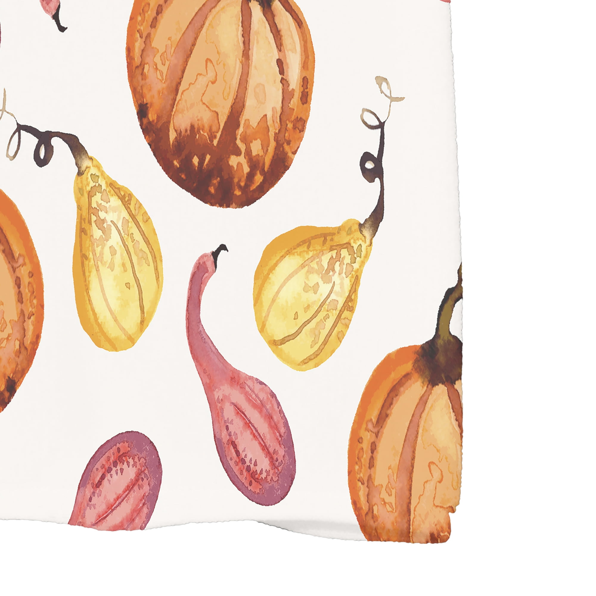 Simply Daisy Gourds Galore 16 x 25 Inch Cream Fall Print Kitchen Towel