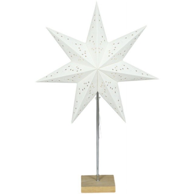 Lámpara Led de escritorio con forma de estrella, pantalla de arroz de papel, mesita de noche minimalista Retro moderna, lámparas de mesa para sala de estar, luz de noche junto a la cama