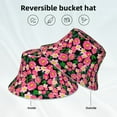 thumbnail image 2 of Pofeuu Trendy Floral Print Bucket Hat for Women Men Reflective Bucket Hats Beach Summer Sun Hat Travel Fisherman Cap, 2 of 6