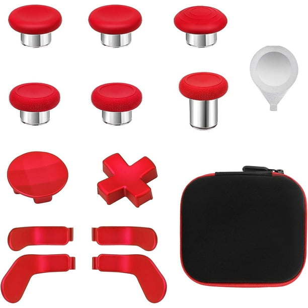 ZAGRENAO Accesorios para Xbox One Elite Series 2 Controller (modelo 1797), kits de piezas de repuesto de metal compatibles con Xbox Elite Wireless Controller Series 2 Core (rojo) CJA925-0023
