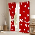thumbnail image 3 of jejeloiu Happy Valentins'S Day Black Out Curtains,Cartoon Heart Print Curtains Pack of 2 (42x63 Each),Red White Bedroom Curtains For Girls,Super Cozy Room Decor, 3 of 6