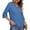 Blue, variant on Dvprdro Lace Hollow Out V Neck T Shirts for Women Short Sleeve Loose Fit Breathable Solid Summer Casual