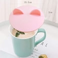 thumbnail image 4 of 4-Pack Cute Cat Ear Silicone Cup Caps, Reusable Dustproof Food Grade Rubber Beverage Glass Caps, 4 of 5