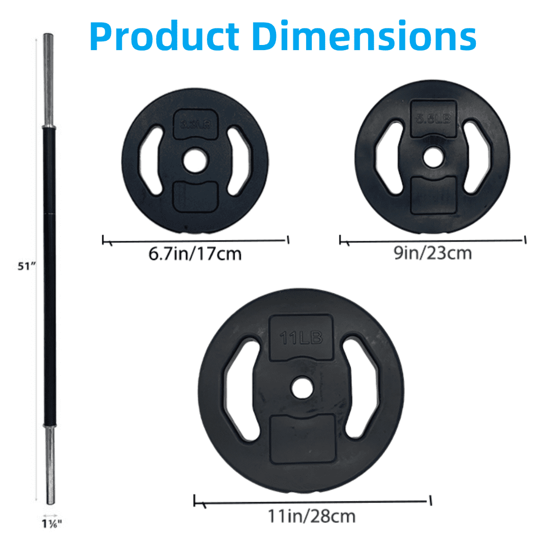 Adjustable Barbell Weight Set, Adjustable Free Weights for Home and Gym Workout,Black, 40LBS