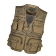 thumbnail image 2 of S SERENABLE Men Fishing Vest Breathable Multi-Pocket Mesh Waistcoat Photo Travel Work Jacket XL, 2 of 5