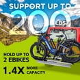 Vantana Foldable 2-Ebike Rack with Loading Ramp, 200 lbs Aluminum Hitch ...