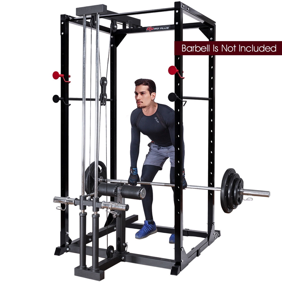 Costway chin up squat stand strength traning adjustable dumbbell rack sale