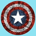 thumbnail image 2 of Girl's Marvel Captain America Comic Print Shield Graphic Cropped T-Shirt Blue Small, 2 of 3