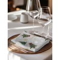 thumbnail image 6 of Grey Christmas Cloth Napkins Set of 4 Reusable Dinner Napkins, Winter Green Pine Tree Gold Snowflake Cocktail Napkin Washable Table Napkins for Wedding/Holiday Party/Baby Shower 20"x20", 6 of 7