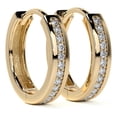 thumbnail image 1 of Aretes Huggies Oro 10k Con Zirconia, 1 of 5