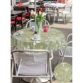 thumbnail image 4 of Outdoor Tablecloth with Umbrella Hole and Zipper, Christmas Green Round Table Cloth 60 Inch Waterproof Tablecloth, Xmas Winter Snowflakes New Year Holiday Picnic Table Cover for Patio Camping, 4 of 7
