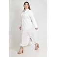 thumbnail image 2 of Vestido camisero bolsillo lentejuela Roman Fashion /Tallas Extras, 3838 (Blanco) blanco 42, 2 of 7