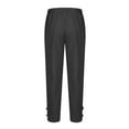 thumbnail image 4 of cllios Men's Capri Pants Big and Tall Elastic Waist Drawstring Beach Trousers Summer Comfy Breathable Straight Leg Pants Black 3XL, 4 of 5