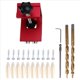 thumbnail image 4 of Guía Perforación para Agujeros Bolsillo, Plantilla , Kit Perforación Orificios Oblicuos Aluminio, Herramientas Bricolaje para Carpinteros con Broca 9 mm, Color Rojo, 4 of 8