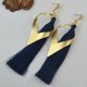thumbnail image 3 of Pendientes llamativos Elegante Tribu Étnico Cuelga Gota Borla de oreja Elegante Pendientes de gancho de piedras Joyas Azul, 3 of 8