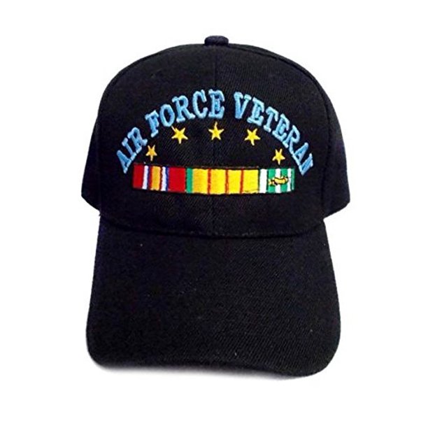 Air Force Veteran Military Baseball Caps Hats Embroidered Black Color Uni Sex Style Free Usa 