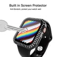 thumbnail image 3 of EBIZCITY Bling Case for Apple Watch 38/42/40/44/41/45mm Series 8/7/6/5/4/3/2/SE with Built-in Screen Protector Hard PC Shockproof Crystal Diamond Rhinestone Bumper Full Face Cover for iWatch Women, 3 of 8