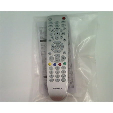 Refurbished Philips Elite 6-Device Universal Remote Control, Brushed Silver Finish, Fully Backlit Bright White LED, Sound Bar and
