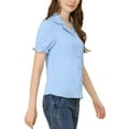 thumbnail image 4 of INSPIRE CHIC Chemise à Manches Courtes pour Femmes avec Col et Boutons devant, 4 of 6