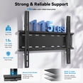 thumbnail image 6 of MountFTV Fixed Low Profile TV Mount for 26-60 inch TVs,up to 115 lbs,Ultra Slim TV Wall Mount Bracket,Max 400 x 400mm, Fit 8",12",16" Wood Stud, 6 of 7