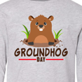 thumbnail image 4 of Inktastic Groundhog Day with Cute Groundhog Illustration Long Sleeve Youth T-Shirt, 4 of 5