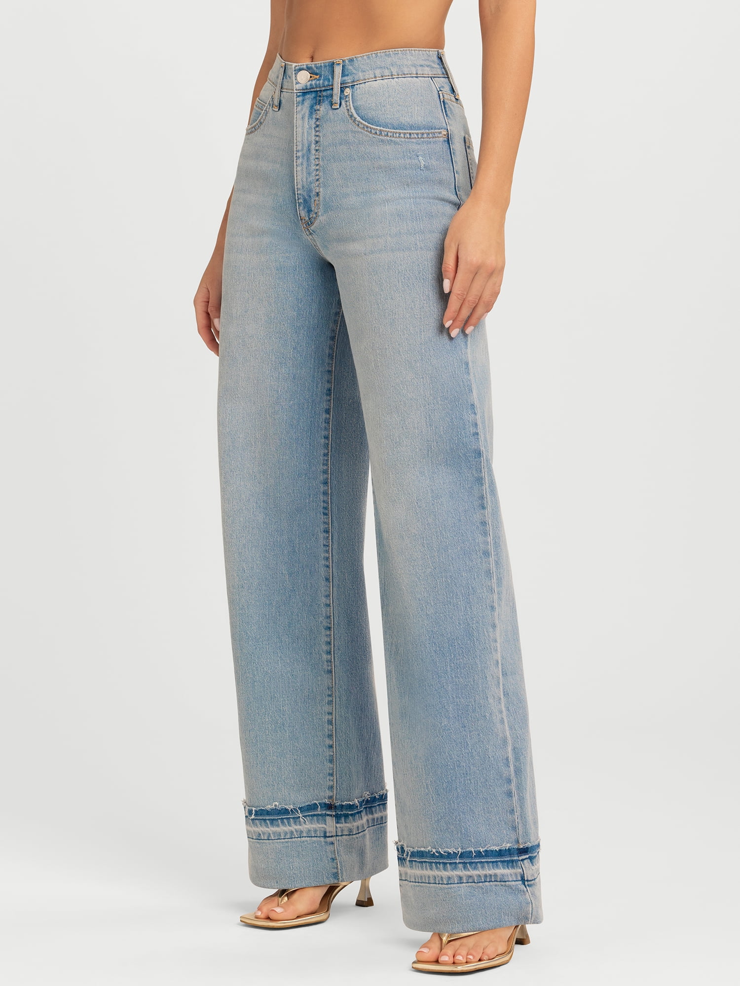 Jessica Simpson Women's and Women's Plus Freesia Wide Leg Jeans, 30", 32", and 34" Inseams, Sizes 2-24W