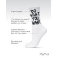 thumbnail image 3 of MeMoi Women's Do What You Want Cotton Blend Crew Socks - Mens - Male, 3 of 7
