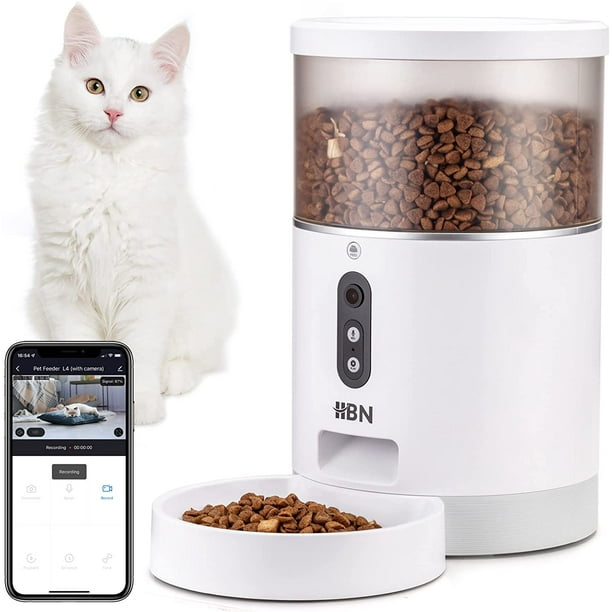 HBN Automatic Cat Feeder, 4L Smart Cats Dogs Feeder, Auto Pet Food