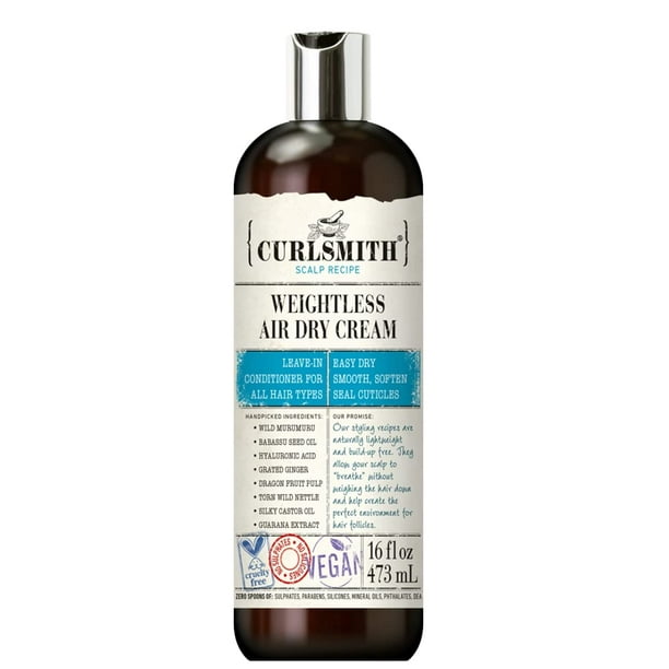 Curlsmith Weightless Air Dry Cream Vegan LeaveIn Conditioner for