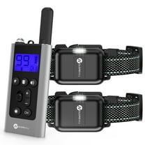 Dog Training Collars, Dog Shock Collars with 2 Receiver and 2 Collars 880yards Remote, 3 Training Modes Stop Barking Collar for Dogs Perfect Suitable for Small Medium Large Dogs D11T
