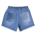 thumbnail image 7 of Pull On Elastic Jean Shorts for Women High Waisted Wide Leg Baggy Casual Denim Jorts Trendy Drawstring Summer Shorts, S, 7 of 7