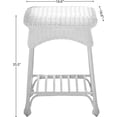 thumbnail image 4 of Jeco 3 Piece Resin Wicker Outdoor Patio Rocker Chair with End Table Set in White, 4 of 6