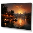 thumbnail image 2 of Designart "Aarti at Sunset in Hinduism IV" Spiritual Canvas Wall Art, 2 of 5