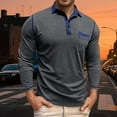 thumbnail image 3 of Mens T-Shirts with Pocket Summer Solid Fashion Casual Mens Dress Shirts for Work Wear, 3 of 7