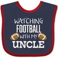 thumbnail image 3 of Inktastic Watching Football with My Uncle Boys or Girls Baby Bib, 3 of 4