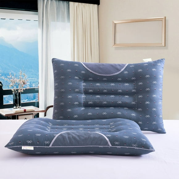 Ohmyroo Cassia Seeds Pillow Core Set Cervical Spine Protection Design Aids Sleep No Collapse No Deformation Hard Low Pillow For Bedroom Bedding Home Use