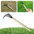 thumbnail image 4 of Yiaieng Hand Cultivator, 5-Claw Rake Garden Hand Rake Tool with Wooden Long Handle for Garden Tools, 4 of 10