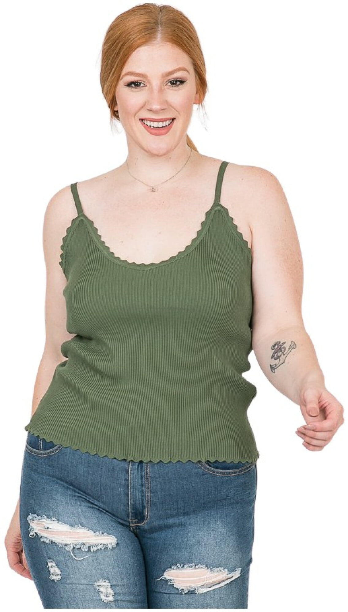 DressBarn Women's Olive Every Mood Tank 