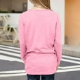 thumbnail image 4 of Teen T Shirts for Girls Pink Long Sleeve Tshirts with Pockets Kids Crewneck T-Shirts Fall Tops Kids Tops 11-12 Years, 4 of 4