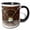 Black/White, variant on 3drose, Usa, Oregon, Lane County, Jasper Place Road, Covered Bridge., 11oz Two-tone Green Mug