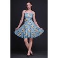 thumbnail image 2 of Bimba Robe Soleil Mini à Taille Smockée pour Femmes à Imprimé Floral, Tenue de Fête d'Été pour les Vacances - Moyen, 2 of 5