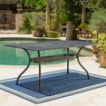 thumbnail image 4 of Noble House 67" Metal Lightweight Outdoor Dining Table, Brown, 4 of 8