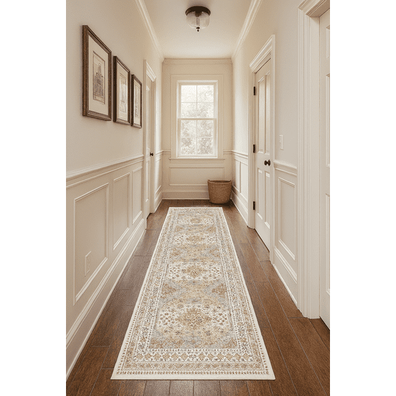 Crafters & Weavers Serapi Soft Washable Non Slip Area Rug (2'7" x 9')