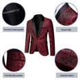 thumbnail image 3 of CHOK Beauty Emily Men Blazer Suit Jacket Pants Dinner Party Prom Wedding Stylish Tuxedo, 3 of 5