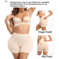 thumbnail image 2 of BIMEI 4PS Womens Hips and Butt Lifter Padded Panties Four Removable Butt Pads Enhancer Butt Lifting Body Shaper Boyshort Underwear Tummy Control,Mini Shorts,Beige,4XL, 2 of 7