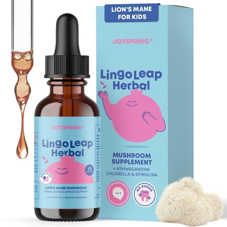 JoySpring Lingo Leap Herbal, Lion's Mane Mushroom, 1 fl oz (30 ml)