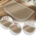 thumbnail image 4 of 1 Pc Kitchen Mats for Floor, Kitchen Rugs Non Slip Washable, Half Circle Kitchen Floor Mat Sink Rug Absorbent Half Round Shower Rug, 35.43x23.62 Inch, 23.62x35.43 Inch, Brown, 4 of 5