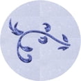 thumbnail image 1 of Ahgly Company Tapis d'Intérieur Ronds Transitionnels Lavables à la Machine, Bleu Lavande, 7 Pieds Rond, 1 of 7