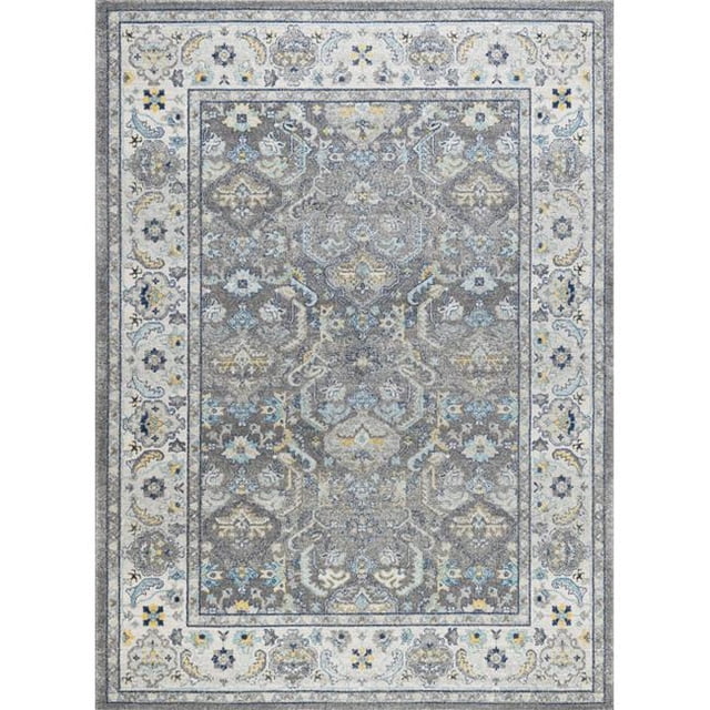Pasargad RC-5587GW 2.08X8 2 ft. 8 in. x 8 ft. Chelsea Design Machine Made & Power Loom Runner, Grey & Ivory