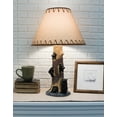 thumbnail image 2 of Rustic Black Bear Cubs Peekaboo Climbers by A Tree Table Lamp Statue With Shade, 2 of 8